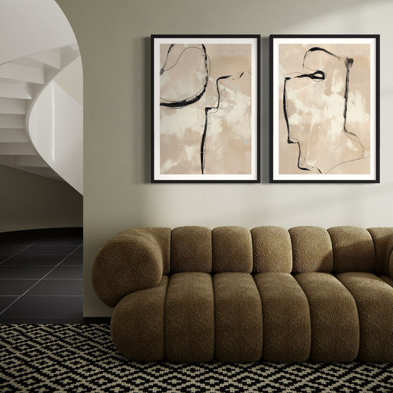 Abstract Art set of 2 prints - Paris