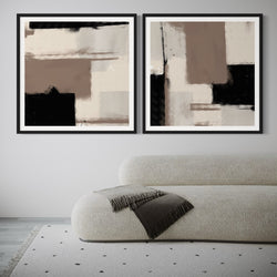 Abstract Art set of 2 prints - Oslo