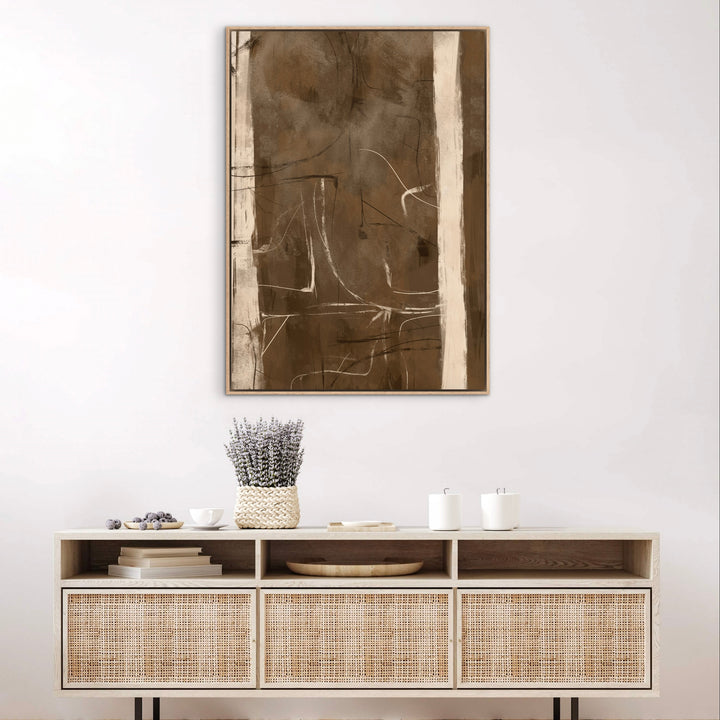 Framed Canvas - Brown Velvet