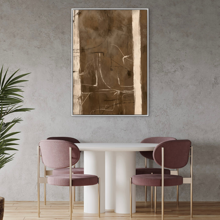 Framed Canvas - Brown Velvet