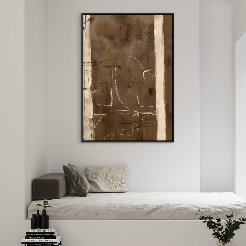 Framed Canvas - Brown Velvet