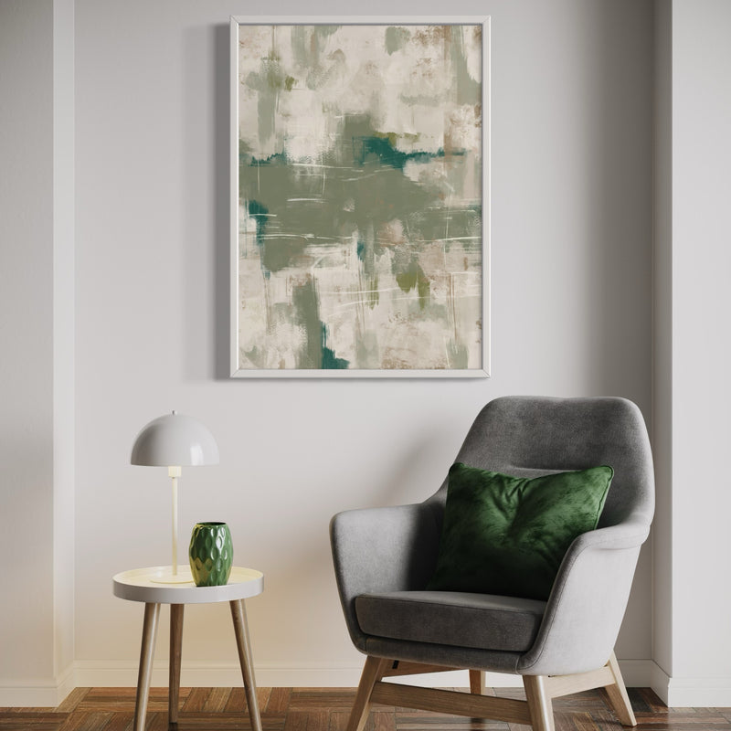 Set of 1 - Abstract Art 'Green Emerald'