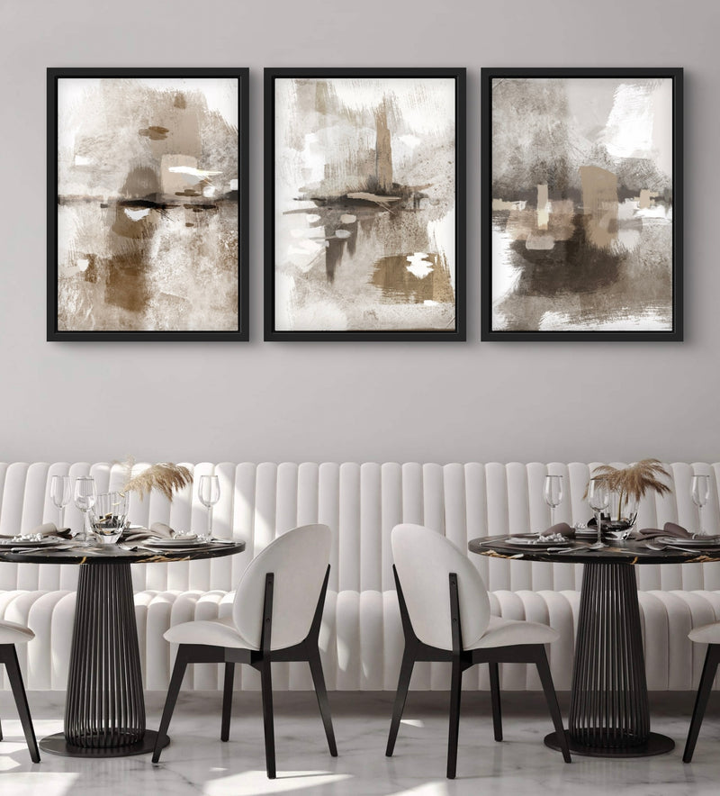 Set of 3 Framed Canvas - Portofino