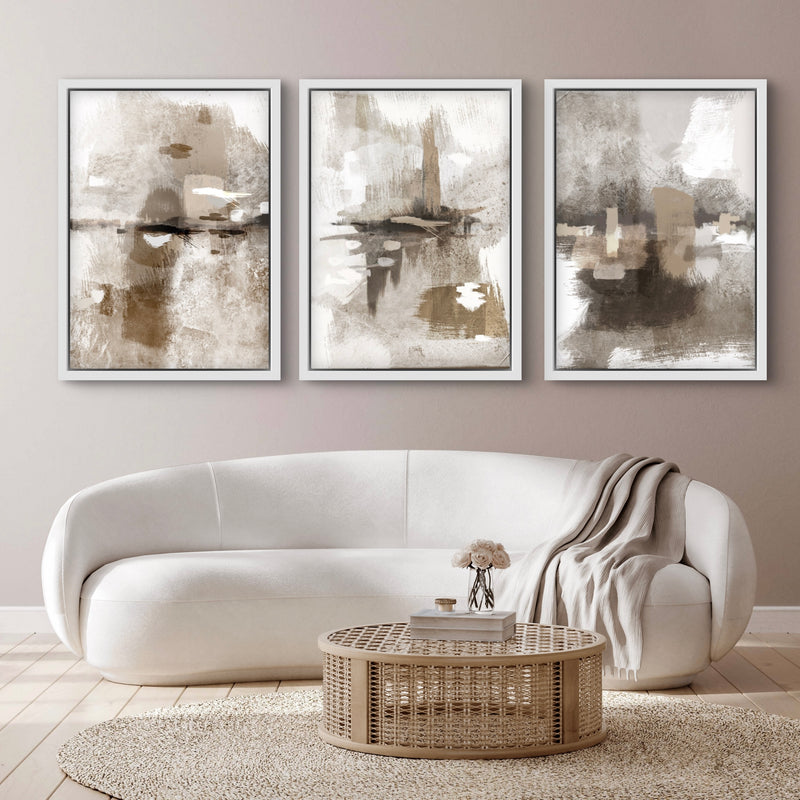 Set of 3 Framed Canvas - Portofino