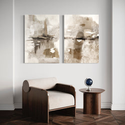 Abstract Canvas Set of 2 - Portofino