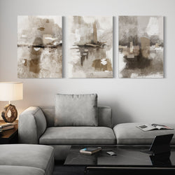 Abstract Canvas Set of 3 - Portofino