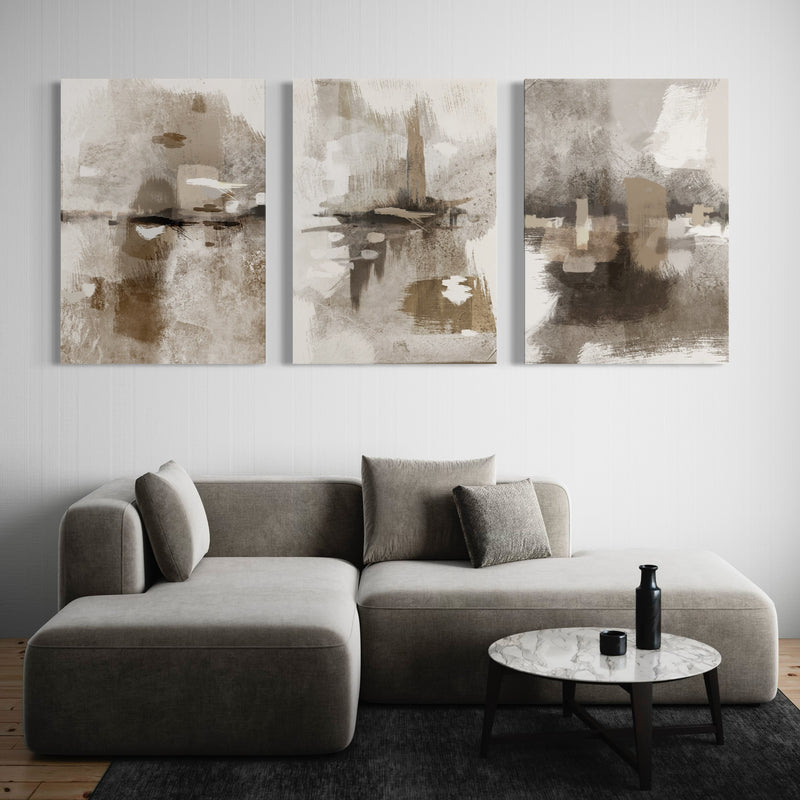 Abstract Canvas Set of 3 - Portofino