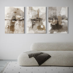 Abstract Canvas Set of 3 - Portofino