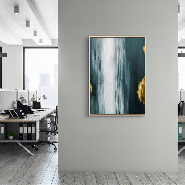 Framed Canvas - Blue Descent