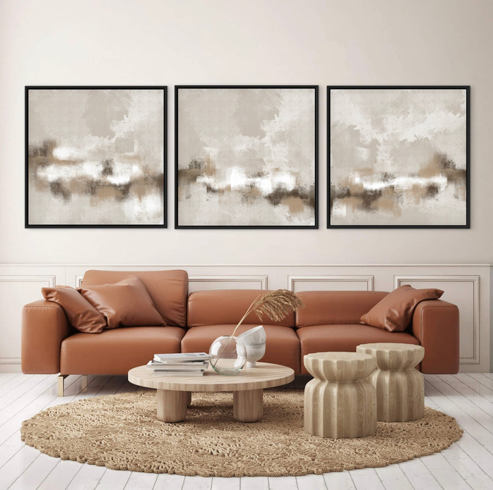 Set of 3 Framed Canvas - Sorrento