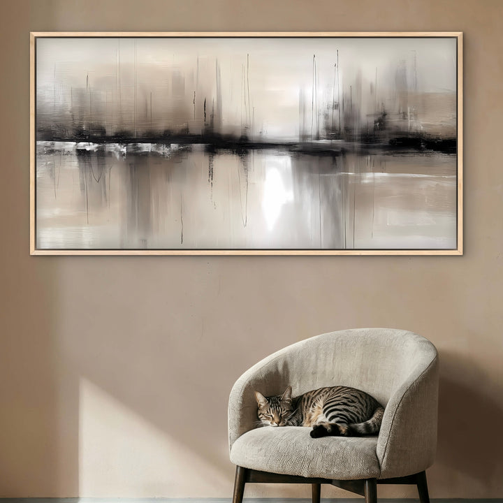 Framed Canvas - Dusk Line