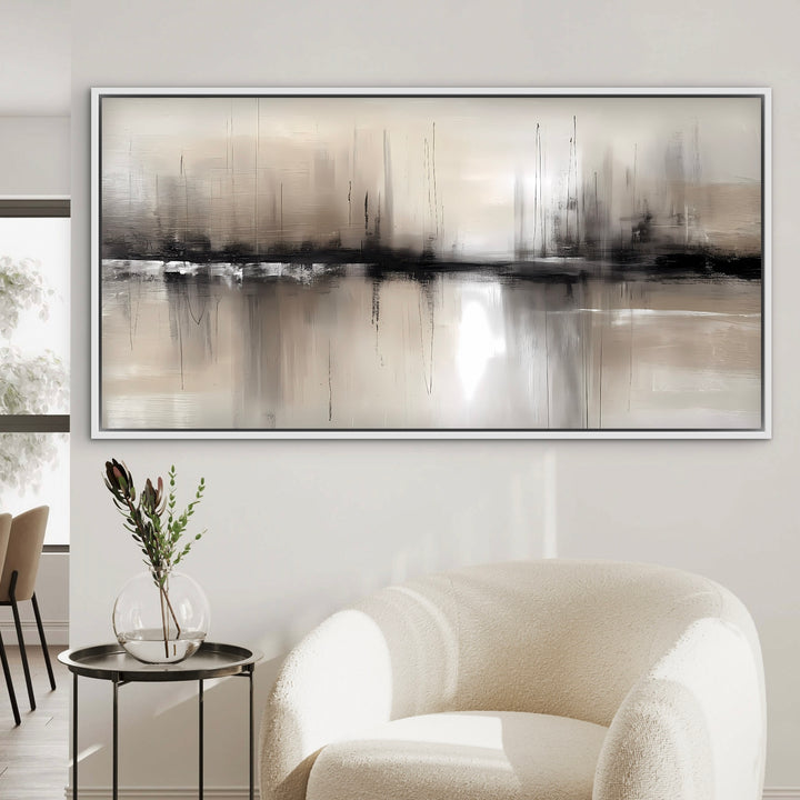 Framed Canvas - Dusk Line