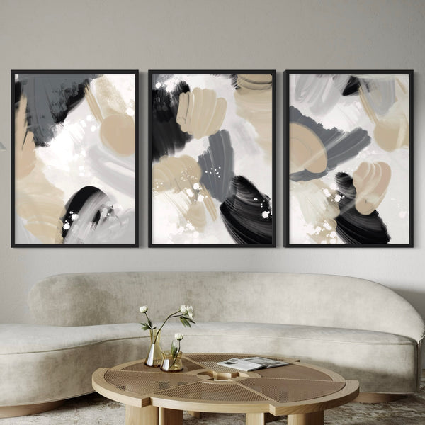 Abstract Art set of 3 prints - Gentle Whisper