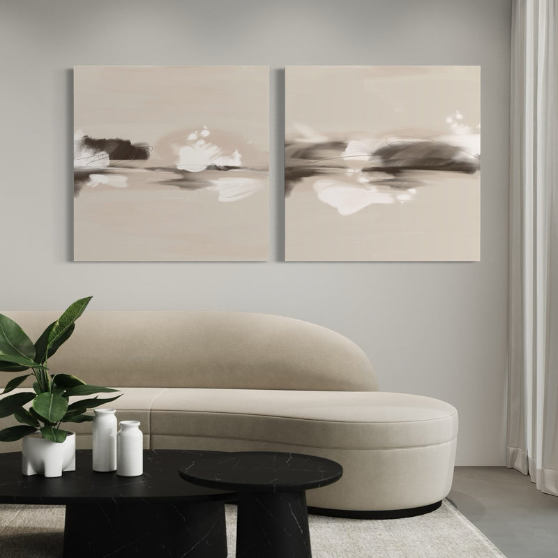 Abstract Canvas Set of 2 - Melbourne