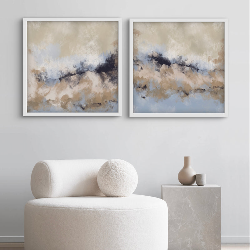 Abstract Art set of 2 prints - Sicily