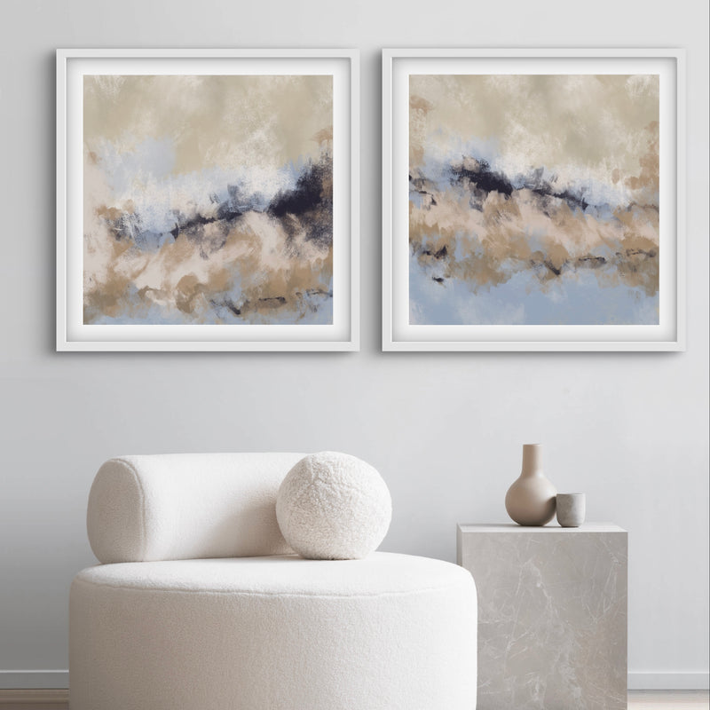 Abstract Art set of 2 prints - Sicily