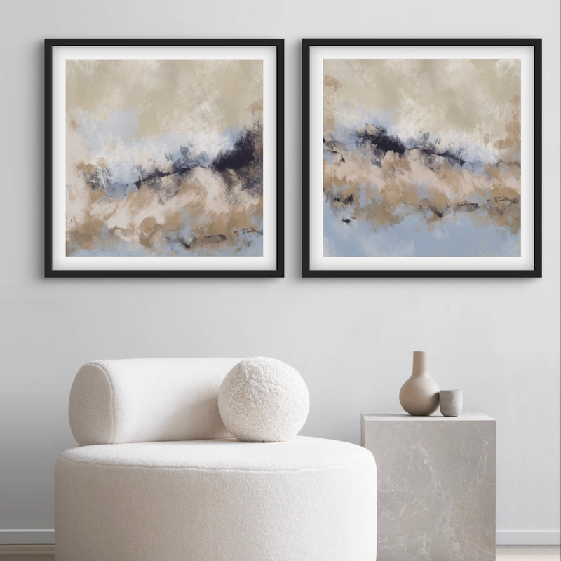 Abstract Art set of 2 prints - Sicily