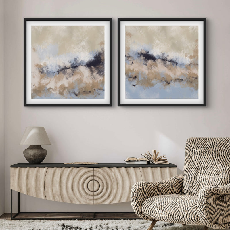 Abstract Art set of 2 prints - Sicily