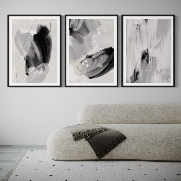 Abstract Art set of 3 prints - Monaco