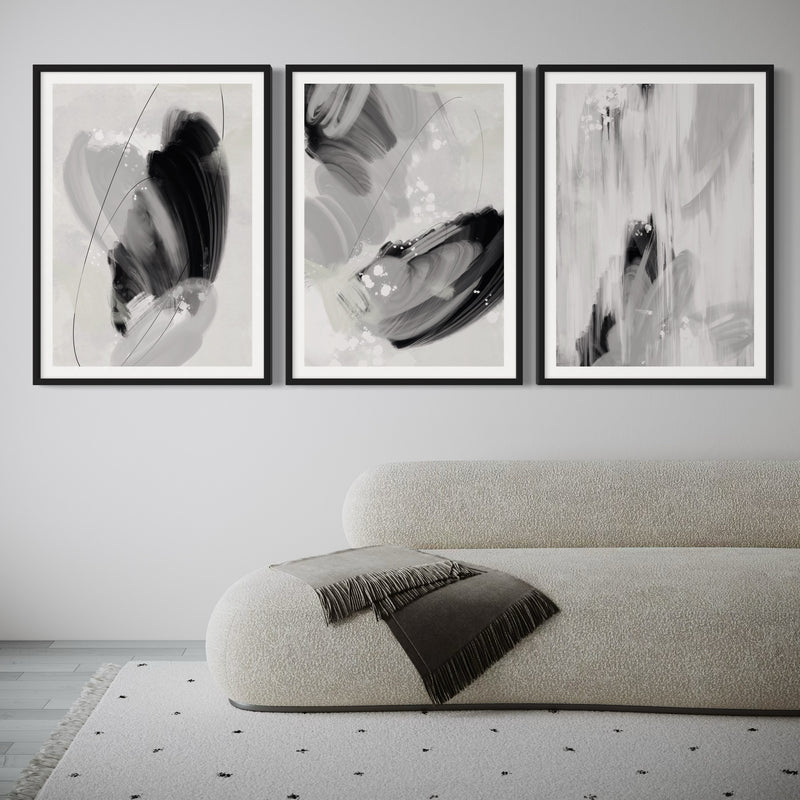 Abstract Art set of 3 prints - Monaco