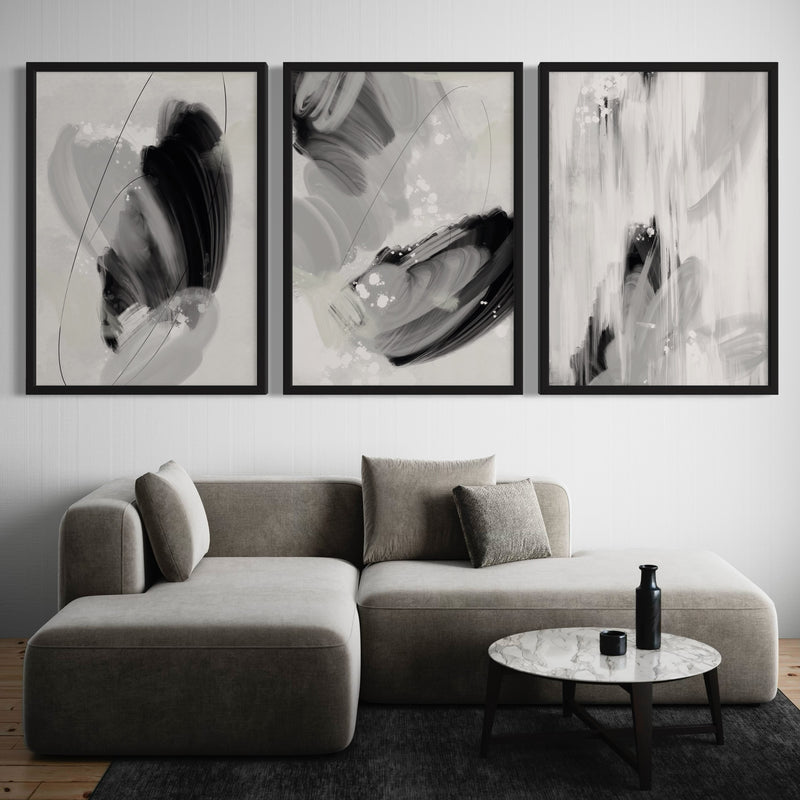 Abstract Art set of 3 prints - Monaco