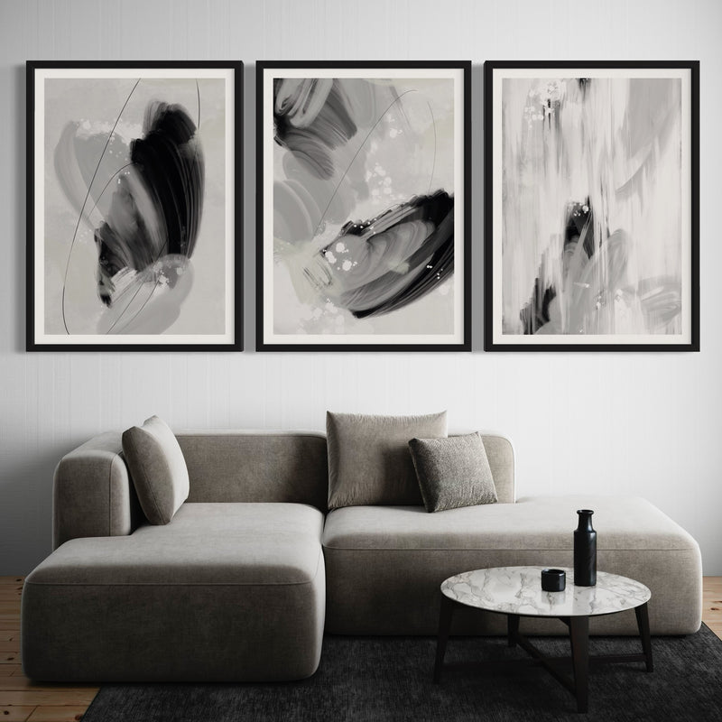 Abstract Art set of 3 prints - Monaco