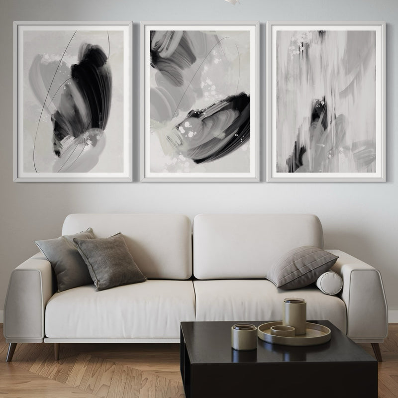 Abstract Art set of 3 prints - Monaco