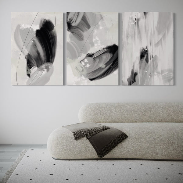 Abstract Canvas Set of 3 - Monaco