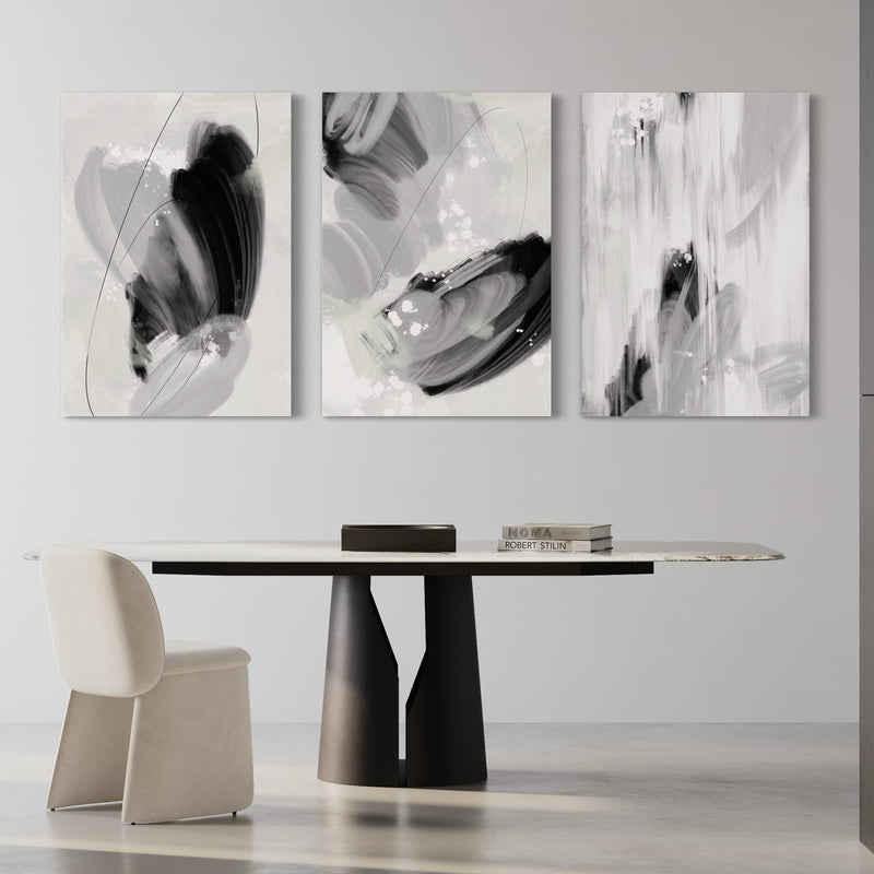 Abstract Canvas Set of 3 - Monaco