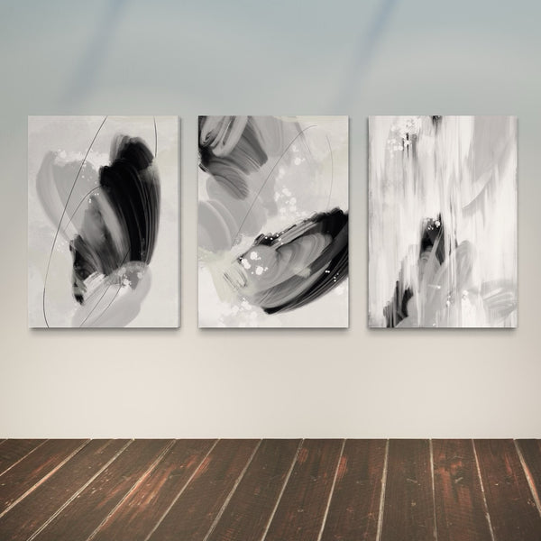 Abstract Canvas Set of 3 - Monaco