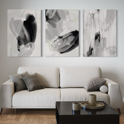 Abstract Canvas Set of 3 - Monaco