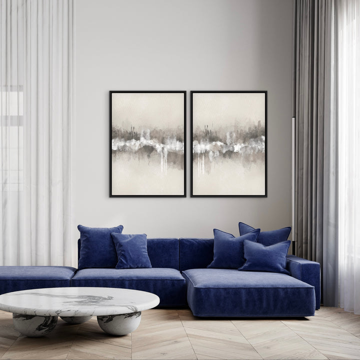 Gerahmtes Leinwandbild 2er-Set – Sorrent