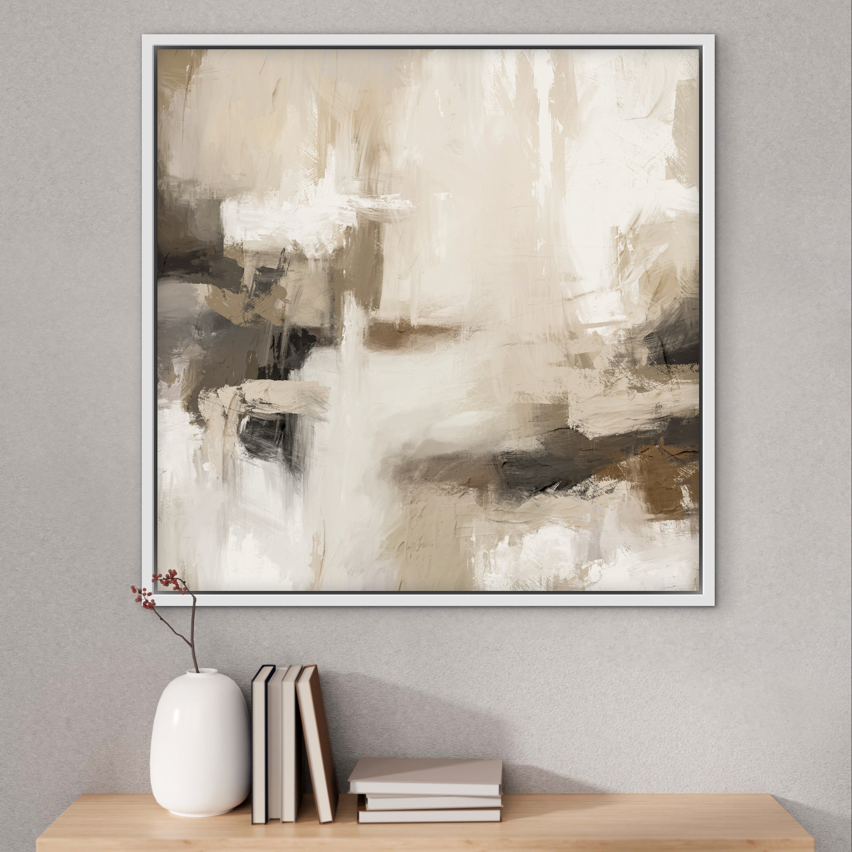 Framed Canvas - Santorini