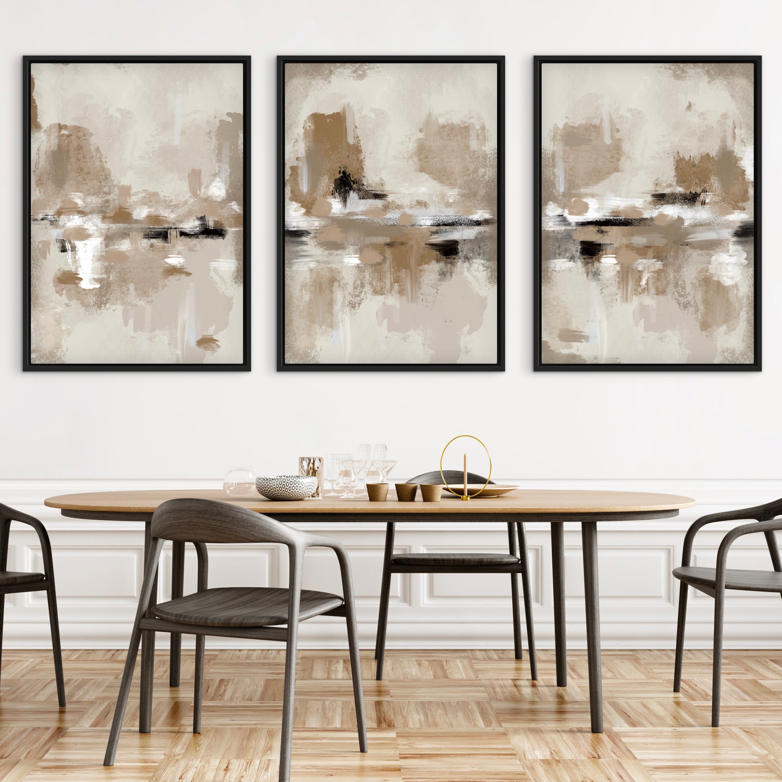 Set of 3 Framed Canvas - St Tropez