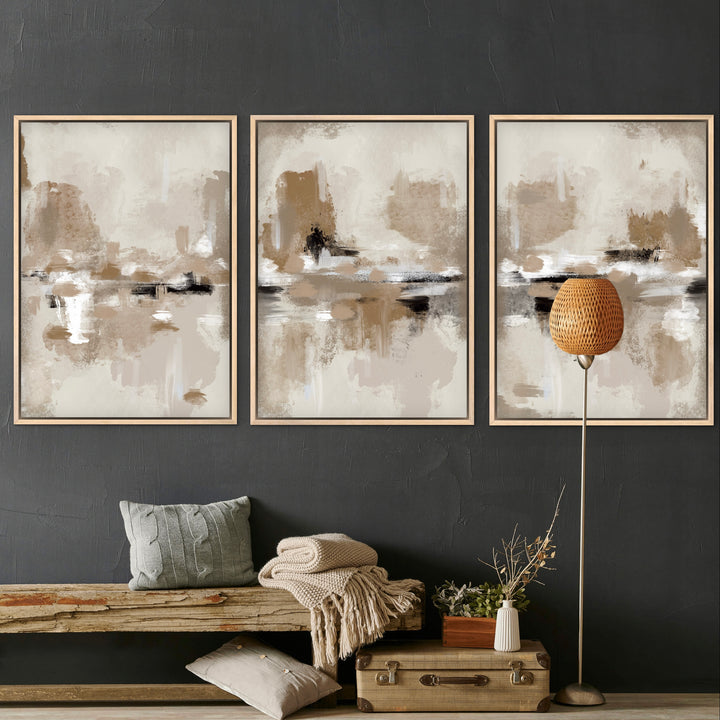 Set of 3 Framed Canvas - St Tropez