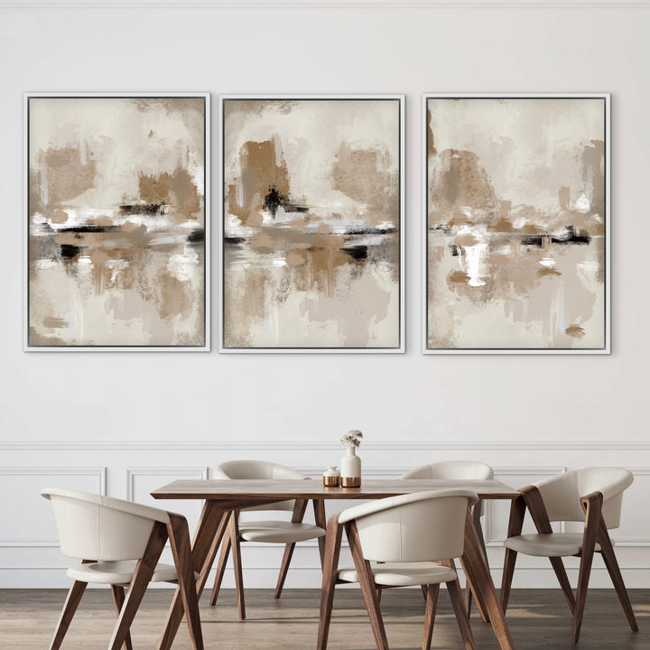 Set of 3 Framed Canvas - St Tropez