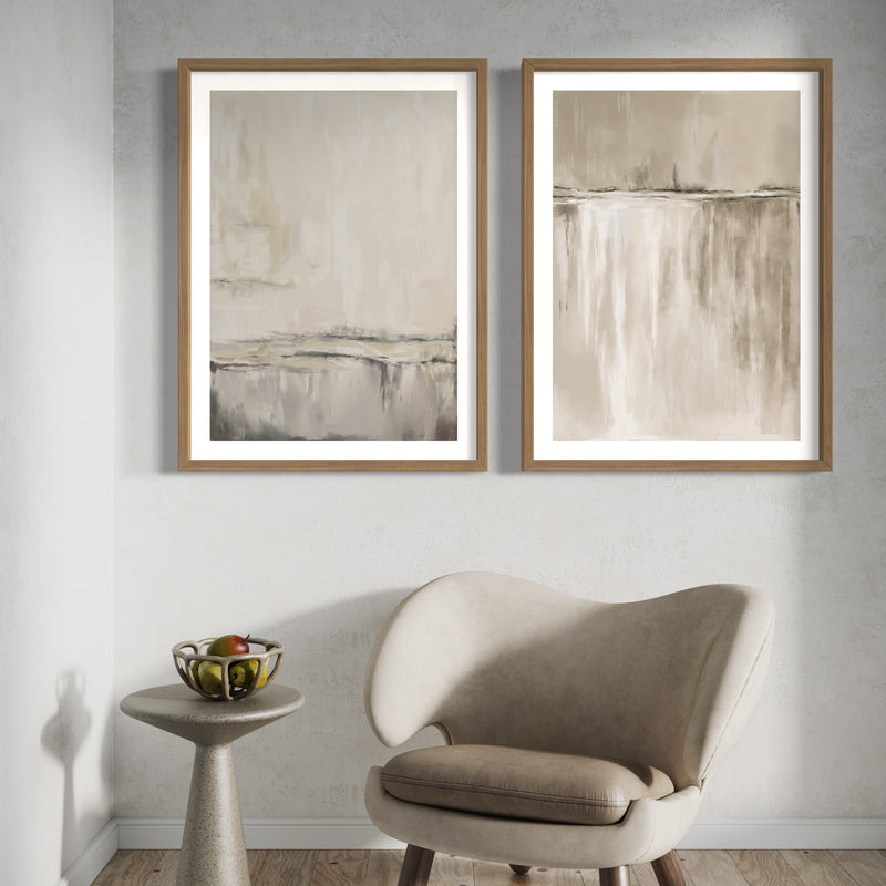 Abstract Art set of 2 prints - Nude Astrazioné Olivetti