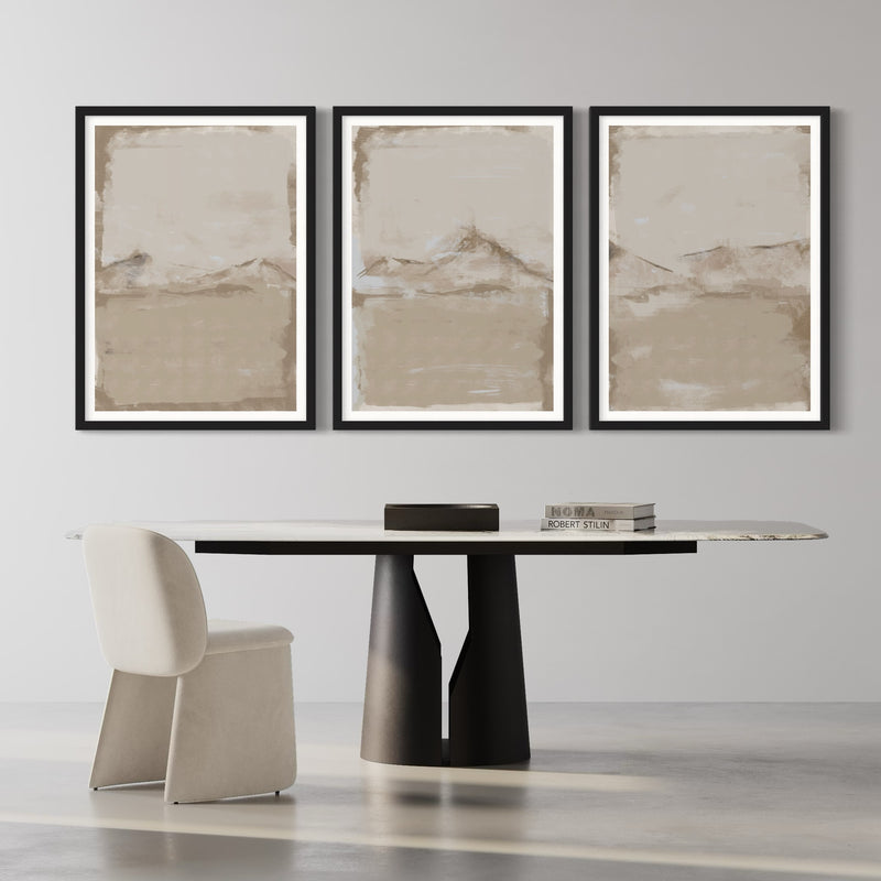 Abstract Art set of 3 prints - Sierra