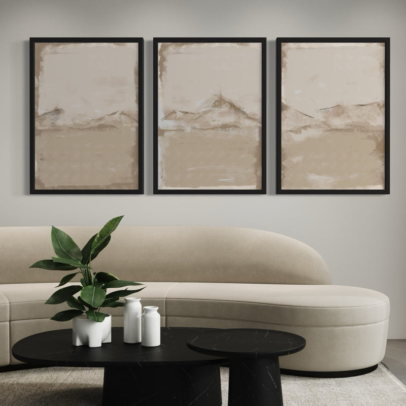 Abstract Art set of 3 prints - Sierra