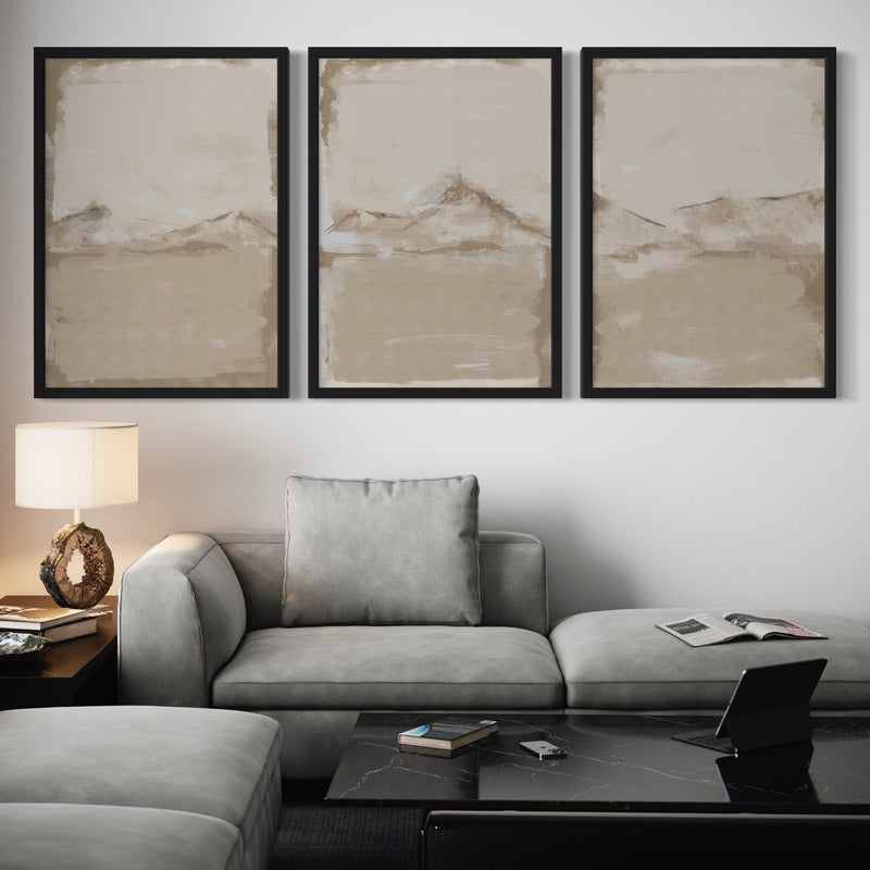 Abstract Art set of 3 prints - Sierra