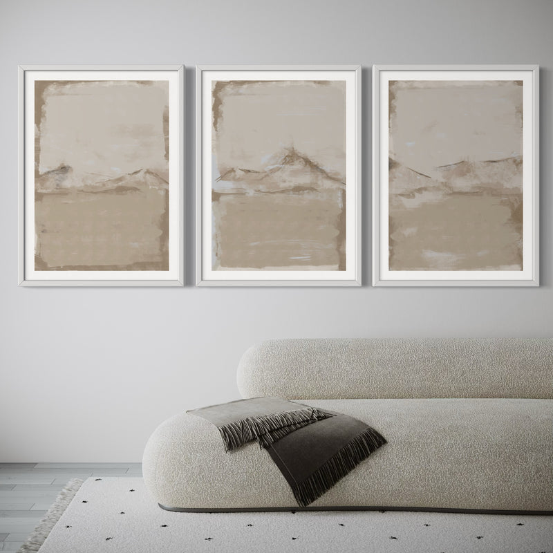 Abstract Art set of 3 prints - Sierra