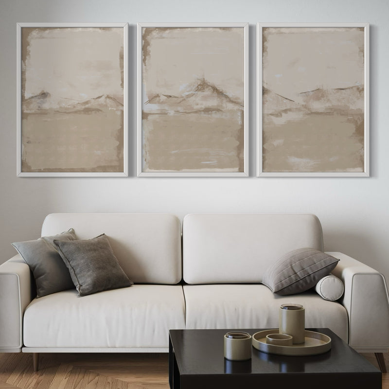 Abstract Art set of 3 prints - Sierra