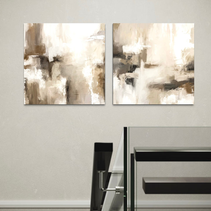 Abstract Canvas Set of 2 - Santorini