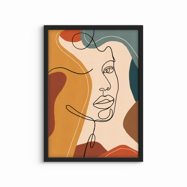 Set of 1 - Abstract Art  'Portrait Lines'