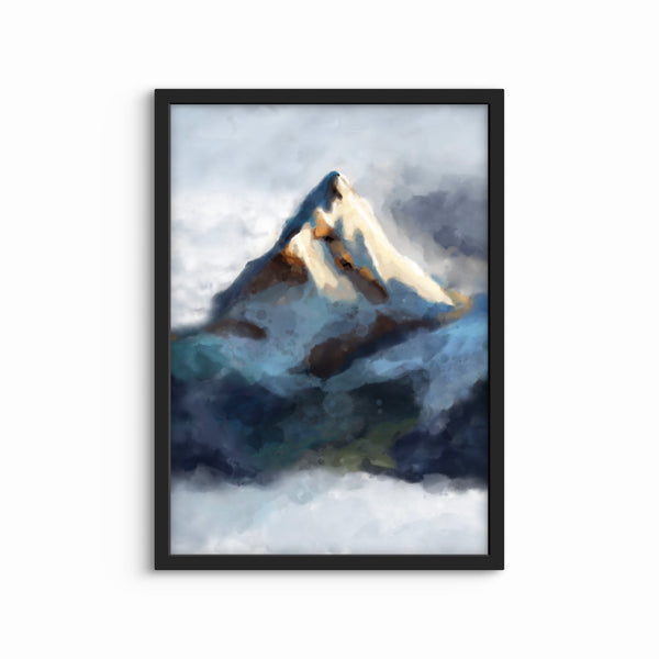 Set of 1 - Abstract Art 'Blue Mountains'