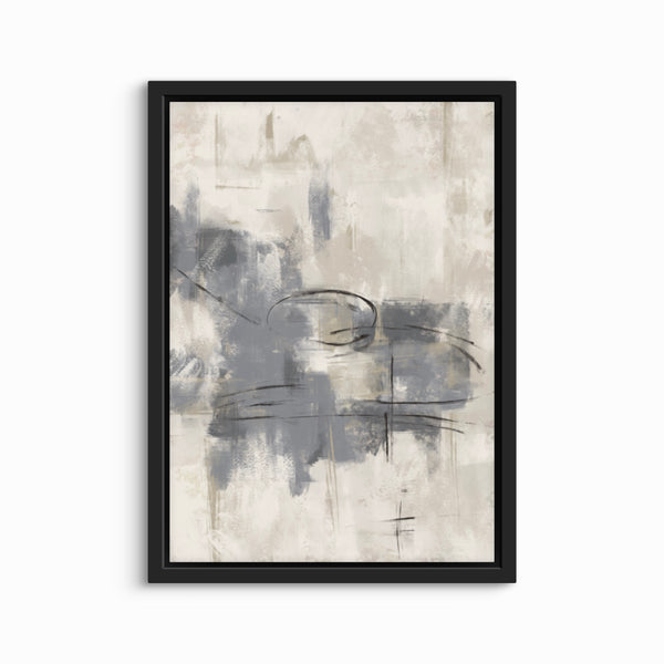 Set of 1 - Abstract Art 'Grey Storm'