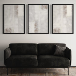 Abstract Art set of 3 prints - Grey Dreams