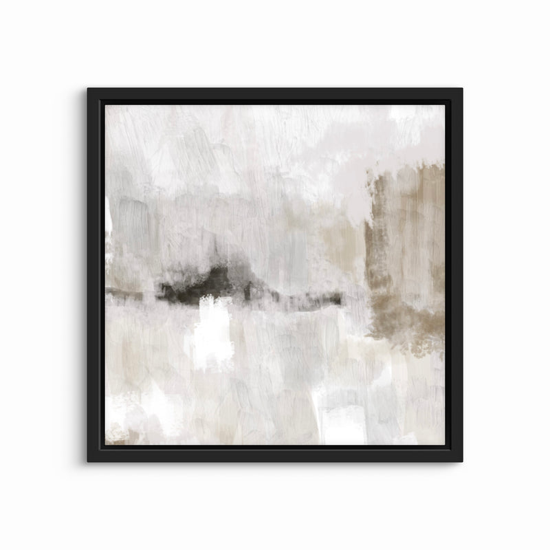 Framed Canvas - Nude & Grey Clouds