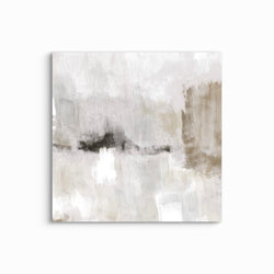 Abstract Canvas - Nude & Grey Clouds