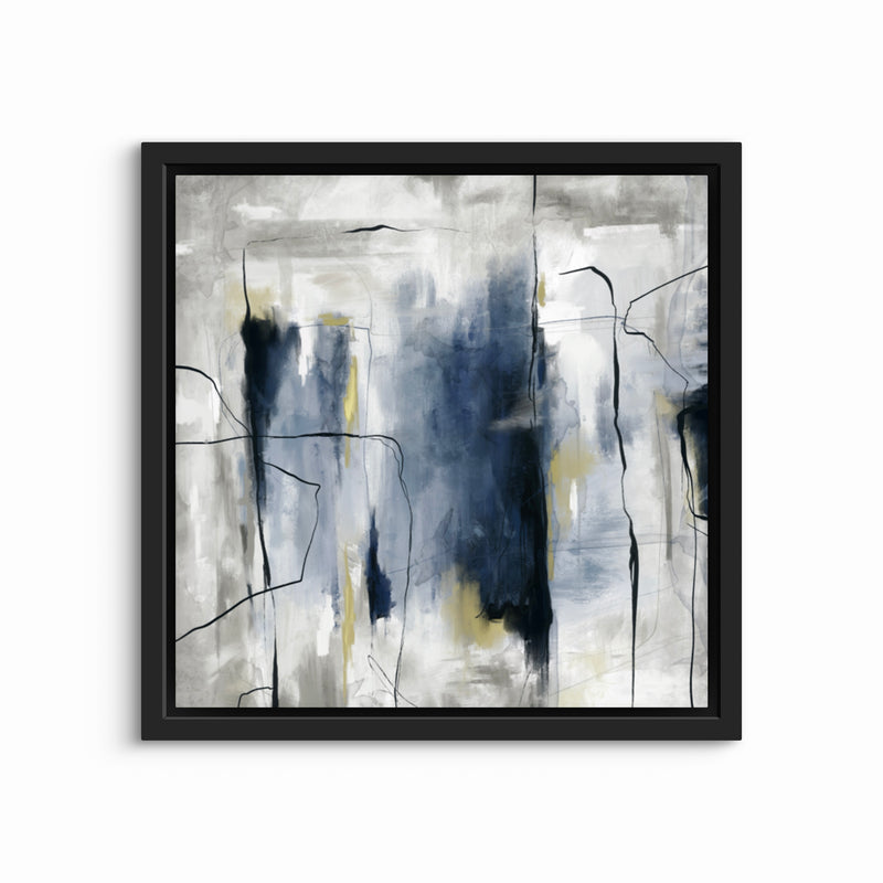 Framed Canvas - Blue & Grey